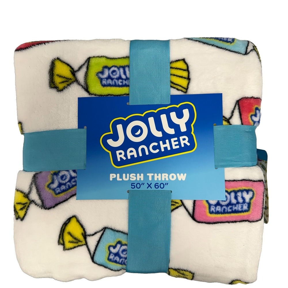 NWT Jolly Rancher Plush Throw Blanket 50"x60" Hard Candy Nostalgia Licensed